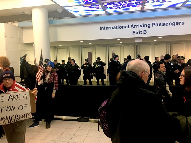 O'Hare International Airport Protest ban on Muslims