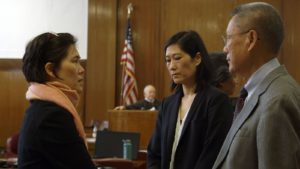 Jill, Vera and Thomas Sung in court