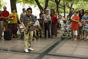 Saxophone Player at People's Park