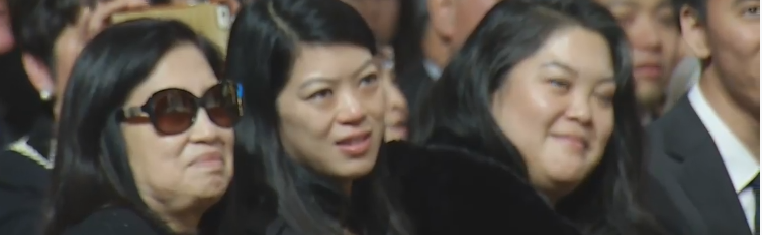 Lee family at memorial