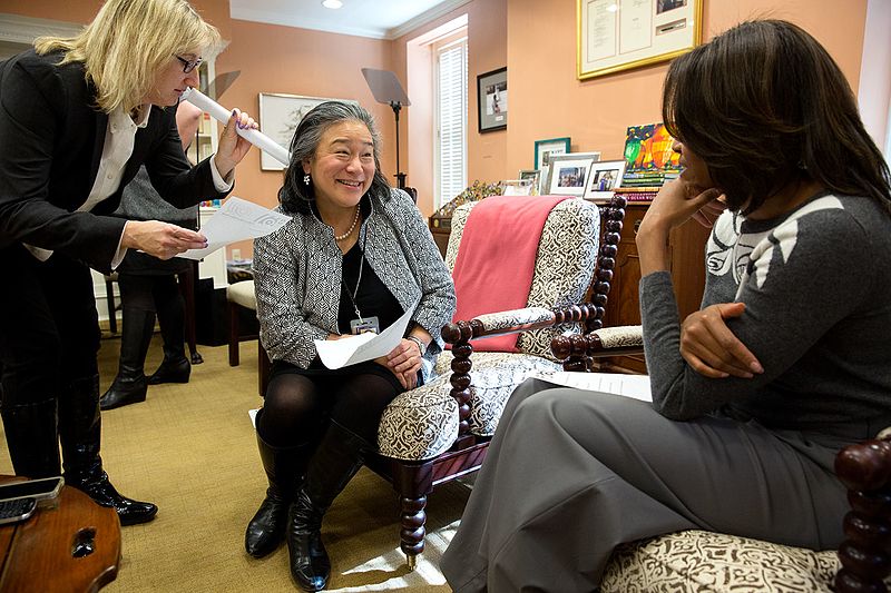 Tina Tchen with Michelle Obama