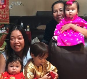 Helen Huynh celebrating Tet with family last year 