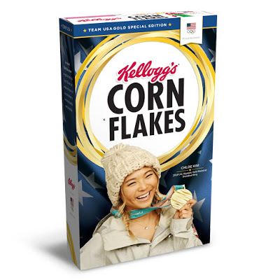 Chloe Kim on Corn Flakes box