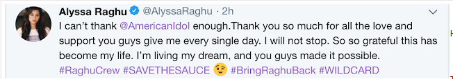 Alyssa Raghu Tweet