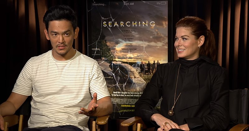 John Cho with Debra Messing in Searching