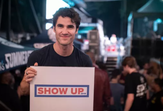 Darren Criss gets out the vote