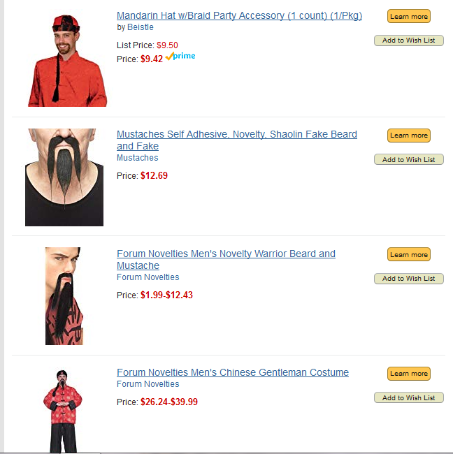 Amazon Offensive Chinese themed products