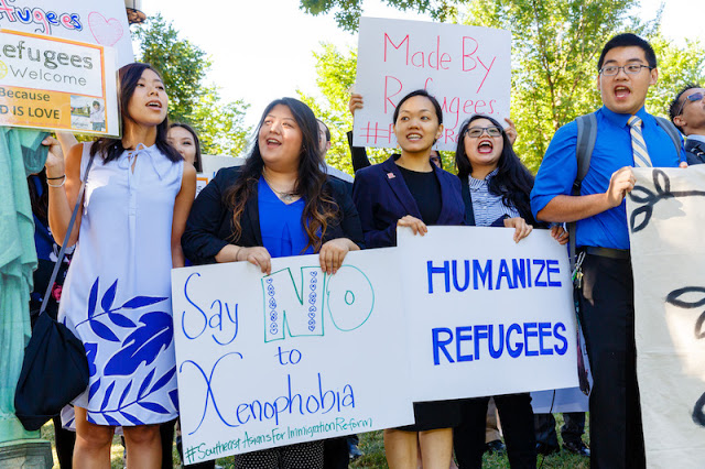 Cambodian refugee deportation protest