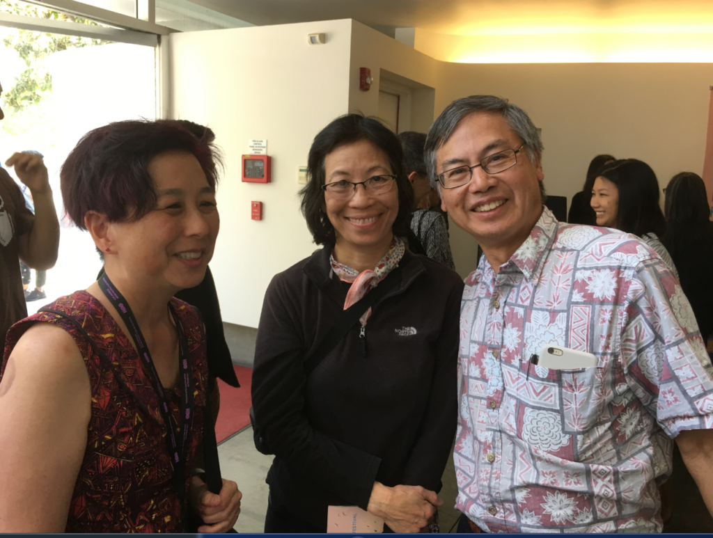 Diane and Bernie Wu (Right) pose with Valerie Soe (Left) at the Los Angeles Asian Pacific American Film Festival