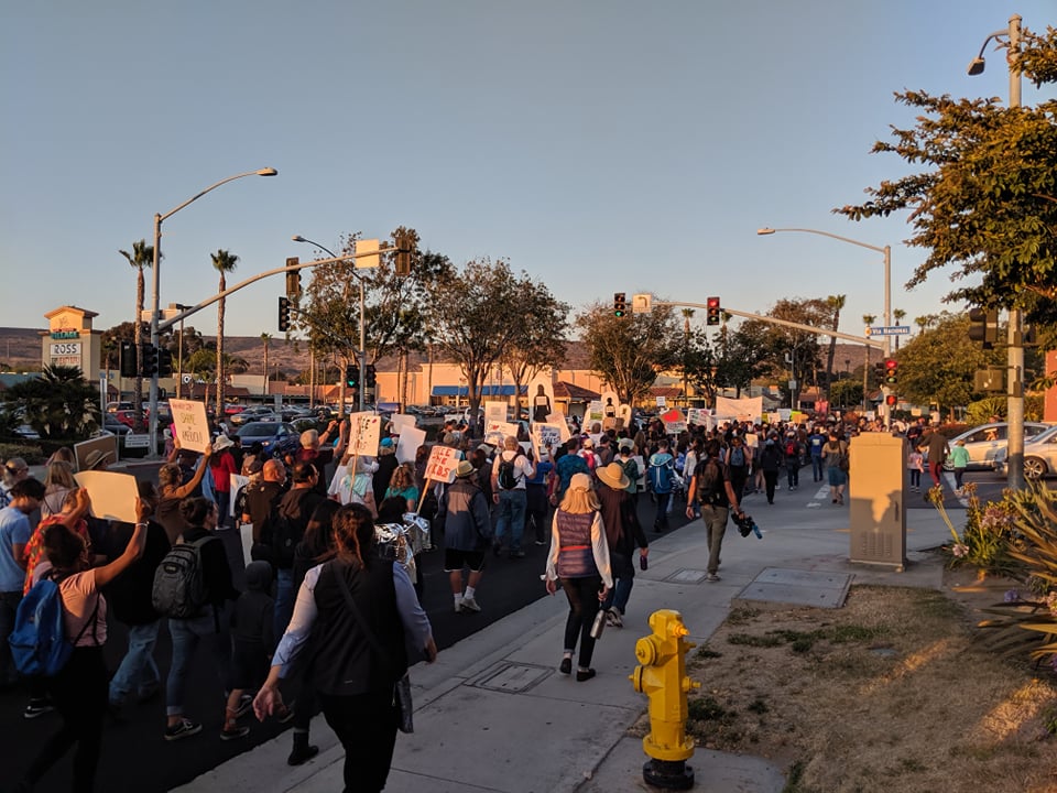 Immigration protest in San Ysidro. Photo by Mandy Day 