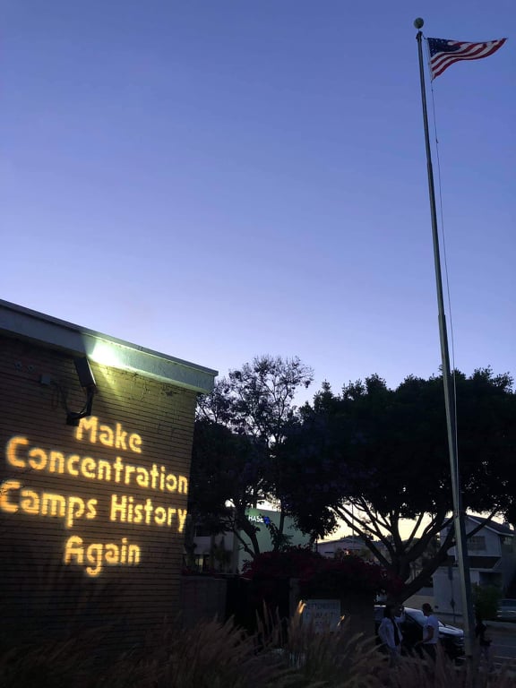 Immigration protest at Westchester, CA. Photo by Hiroshi Omori 