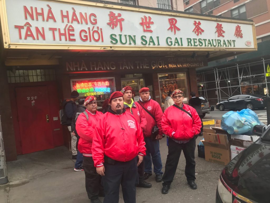 Guardian Angels patrol New York Chinatown in response to coronavirus