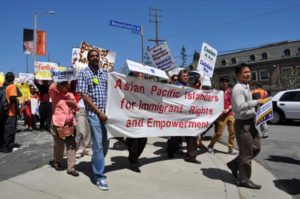 Immigrant Rights protest by AAPIs