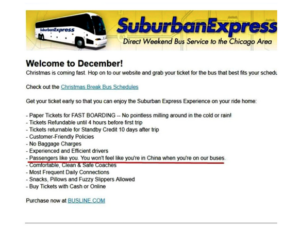 Suburban Express Ad