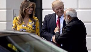Narendra Modi with Donald Trump