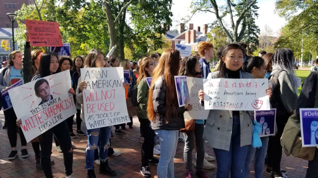 Asian American diversity rally at Harvard