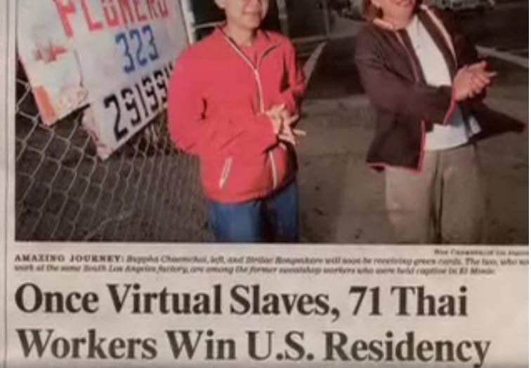 Headline from Thai Slavery Case
