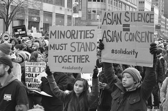 Asian Americans join protest in New York