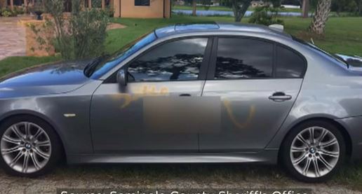 A Sikh man found racist graffiti spray painted on his car in Seminole, FL