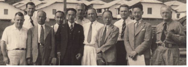 William Pawley and Moon Chen at opening of Loiwing factory, in 1939.