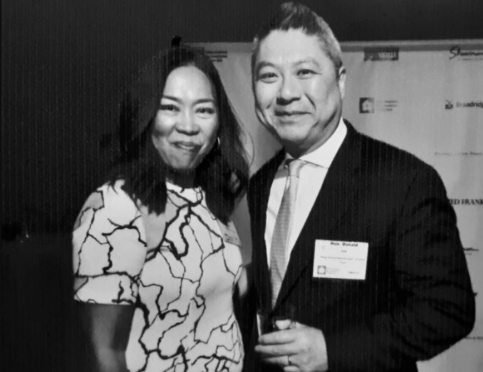 Photo by Corky Lee. Judge Phyllis Chu with Judge Donald Leo