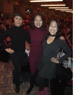 Rockettes Setsuko Maruhashi, Lainie Sakakura and Sally Hong at Radio City Music Hall in 2017