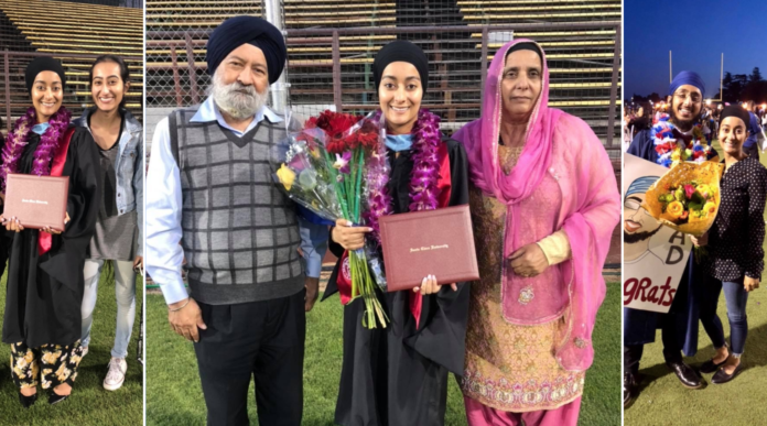 Avtar Singh celebrates daugher's graduation with wife