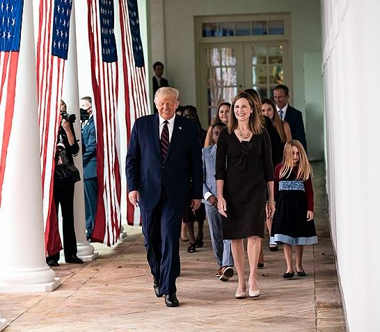 Amy Coney Barrett with President Trump