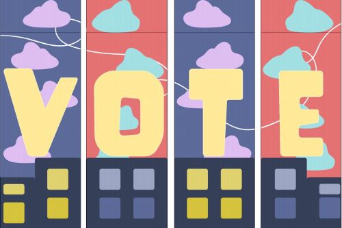 A mural in Georgia encourages residents to exercise their right to vote