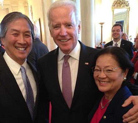 Joe Biden with Mazie Hirono