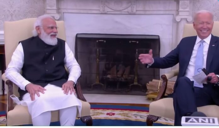 President Biden and India Prime Minister Narendra Modi at the White House