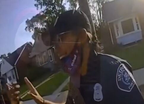 Still from Police Body cam footage of Detroit Police officers