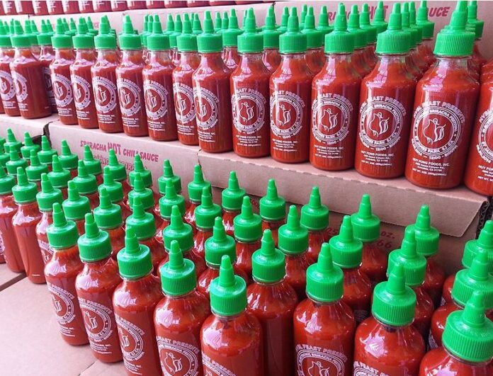 Siracha on the grocery shelf