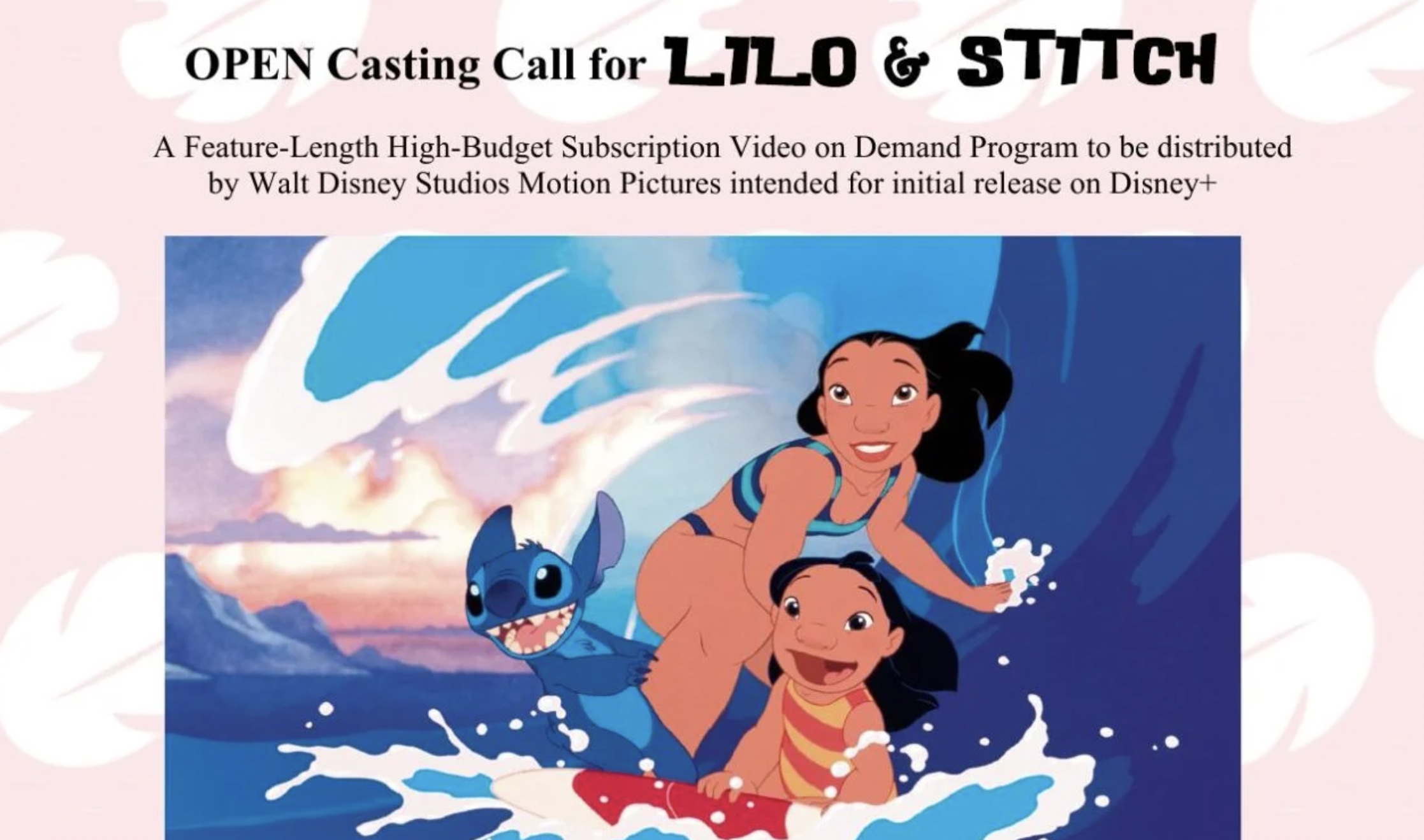 Disney searching for someone to play Lilo in liveaction remake of
