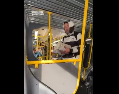 Man seen on video throwing eggs and harassing passengers on San Francisco Muni bus