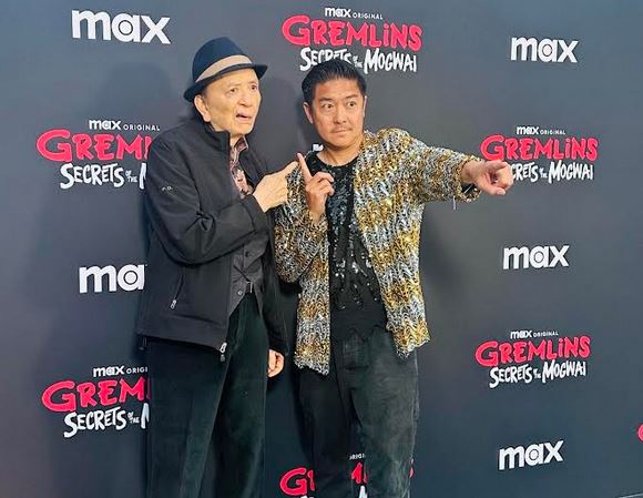 James Hong and Tze Chun on the red carpet at the Los Angeles Asian Pacific Film Festival 