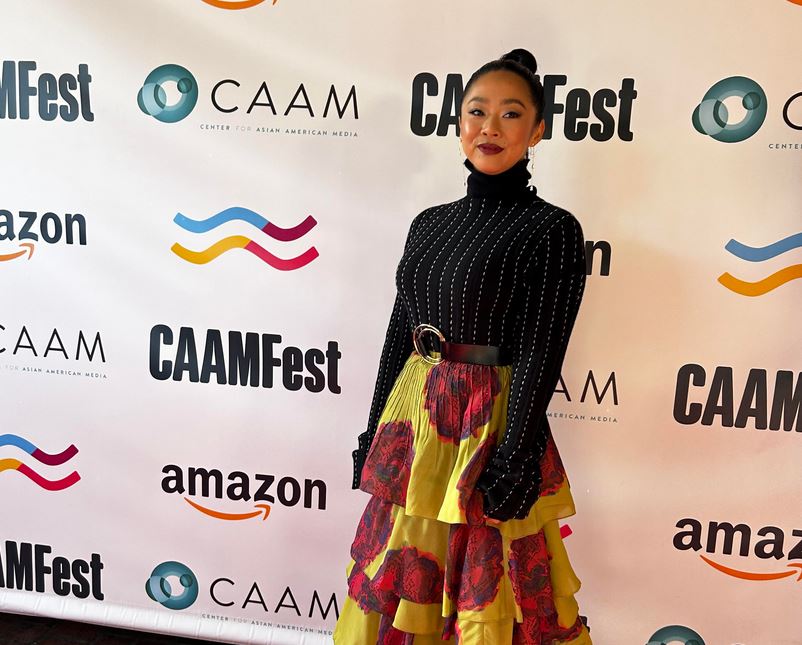 Stephanie Hsu on the red carpet at CAAMfest