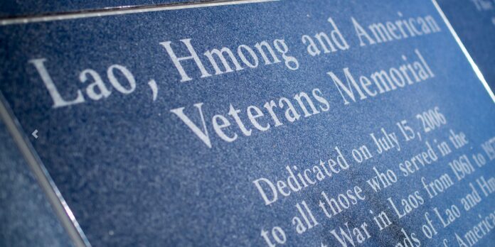 a stone from the Lao Hmong and American Veterans Memorial in Wisconsin