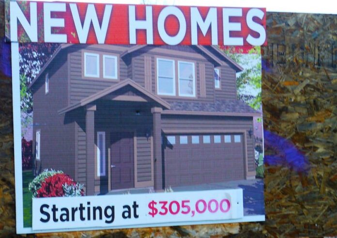 New Homes for sale sign