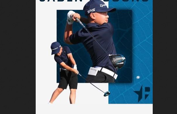 Jaden Soong displays his golf swing in this Twitter profile pitcture