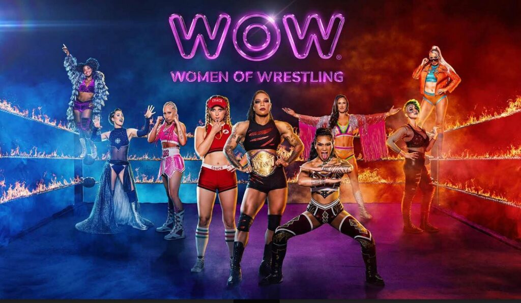 Group shot of WOW Women of Wrestling competitors
