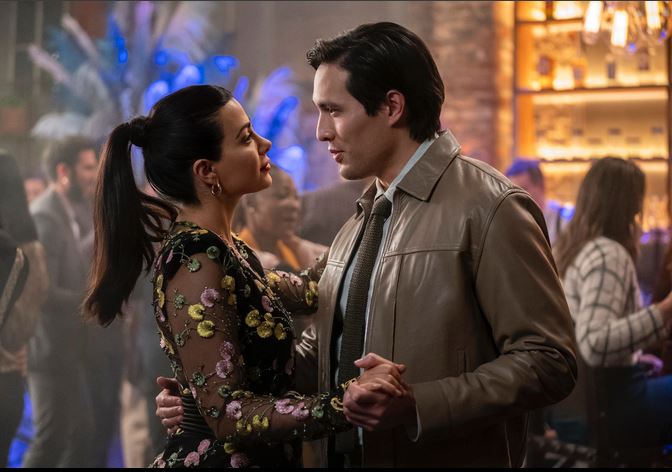 Lily (Emeraude Toubla) with Desmond Chiam as Nick Zhao dancing together