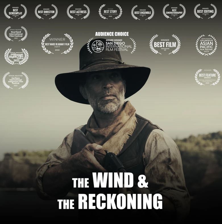 this The Wind and the Reckoning poster depicts numerous awards won by the film