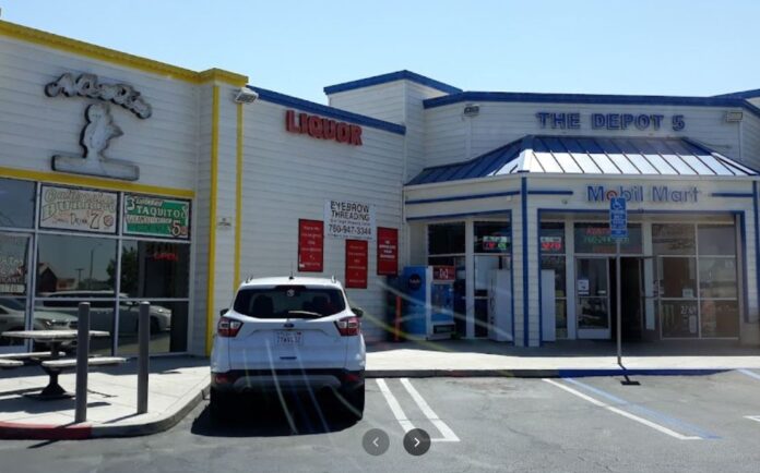 exterior of Mobile Gas Station in Hesperia, CA