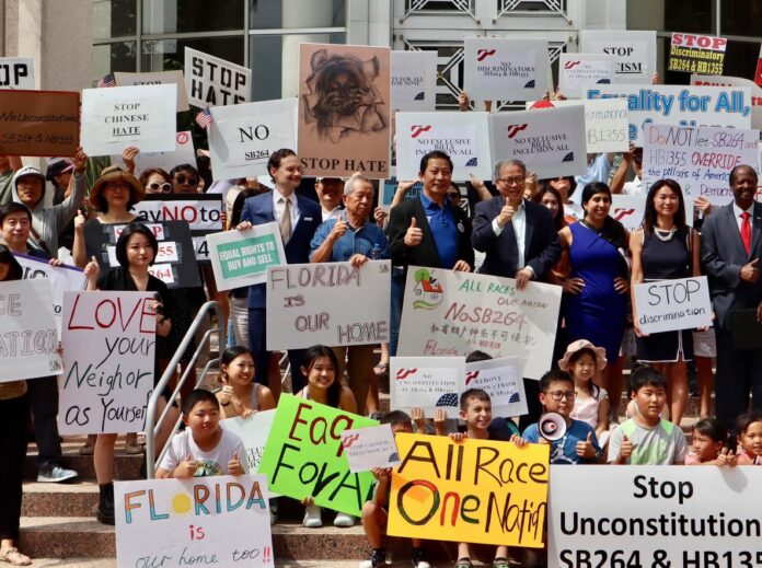 Floridians rally against a Chinese land ownership ban