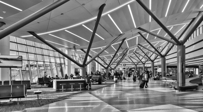 Concourse at Logan Airport in Boston