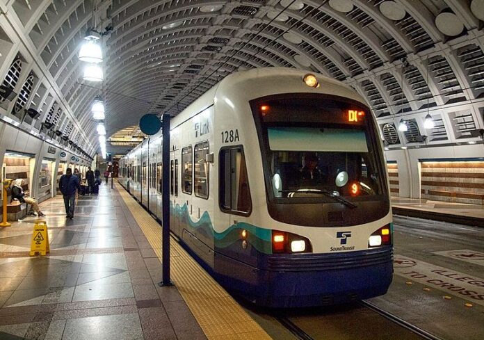 Sound Light Rail train in Seattle