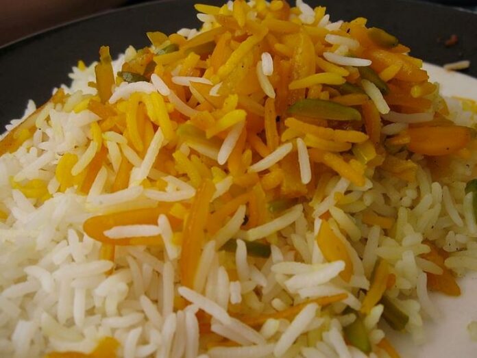 cooked basmati rice from India