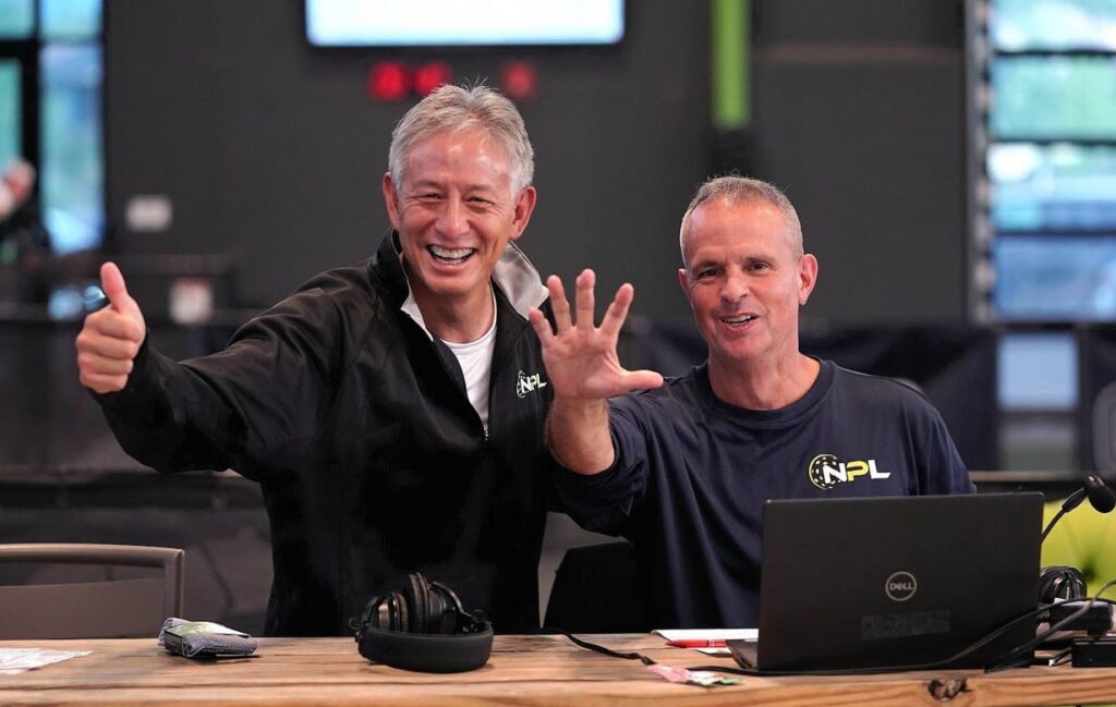National Pickleball League founder Michael Chen gives the thumbs up. 