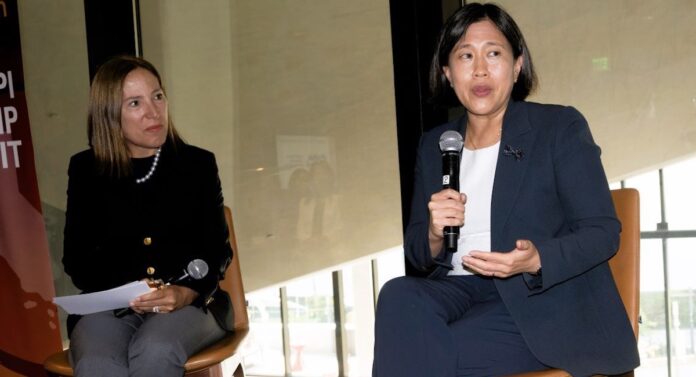 US Trade Ambassador Katherine Tai with California Lt. Gov Eleni Kounalakis